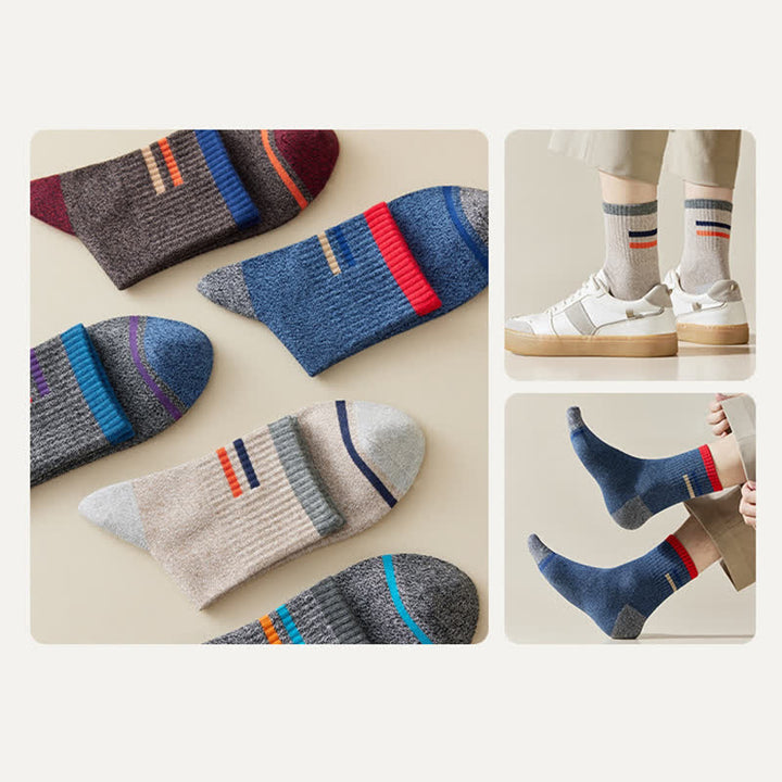 Calcetines de hombre con estampado de rayas de moda