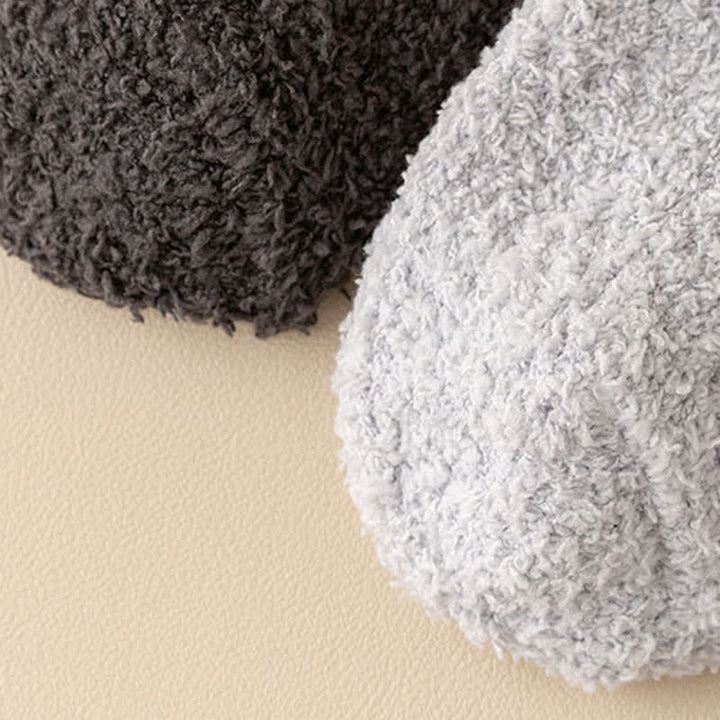Calcetines de dormir de polar coral afelpado con rayas anchas para hombre