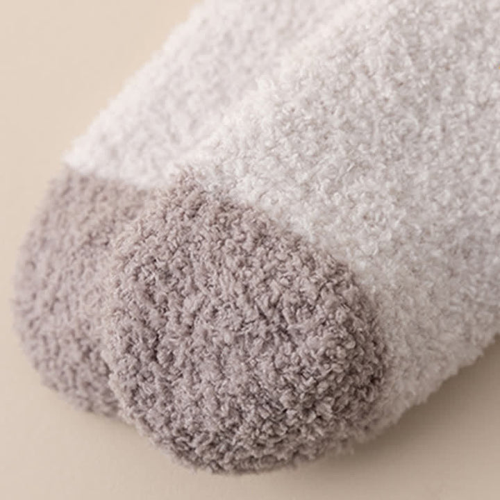 Calcetines de dormir de polar coral afelpado con rayas suaves para hombre