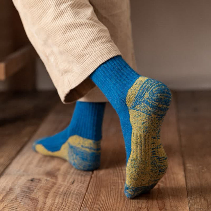 Calcetines cálidos con estampado abstracto elegante para hombre
