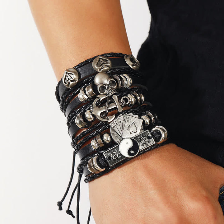 Accesorios elegantes Pulsera gótica Anillo Collar