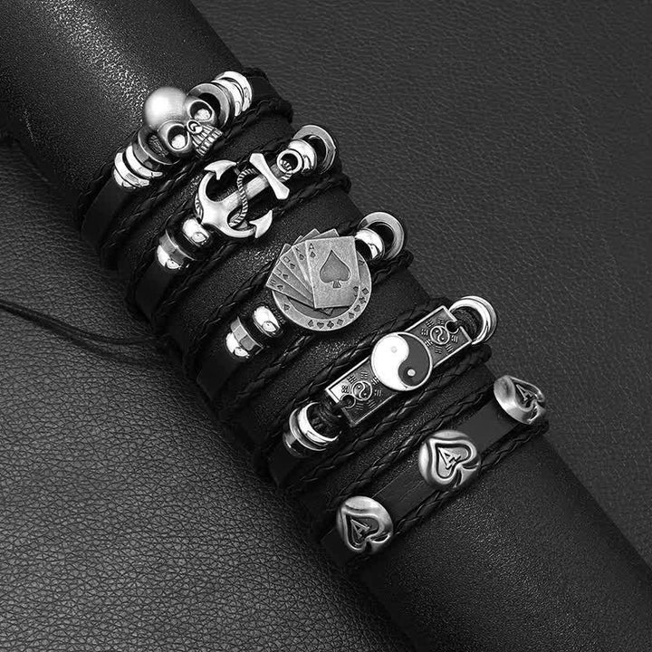 Accesorios elegantes Pulsera gótica Anillo Collar