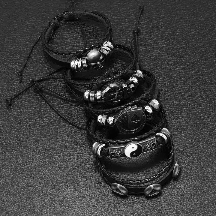 Accesorios elegantes Pulsera gótica Anillo Collar