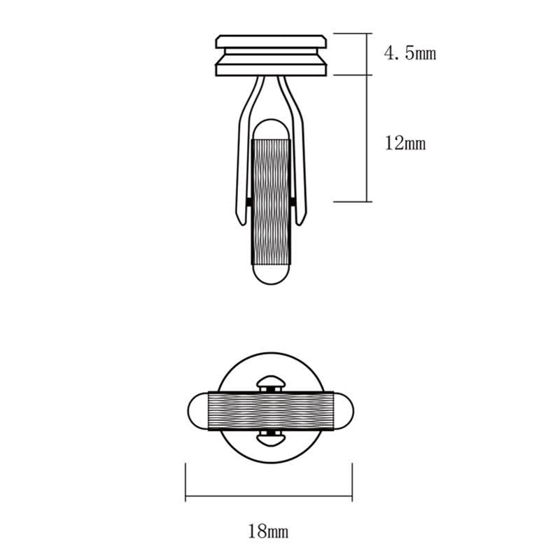 Gemelos de latón con forma de bala para hombre de estilo antiguo