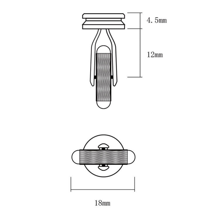 Gemelos de latón con forma de bala para hombre de estilo antiguo
