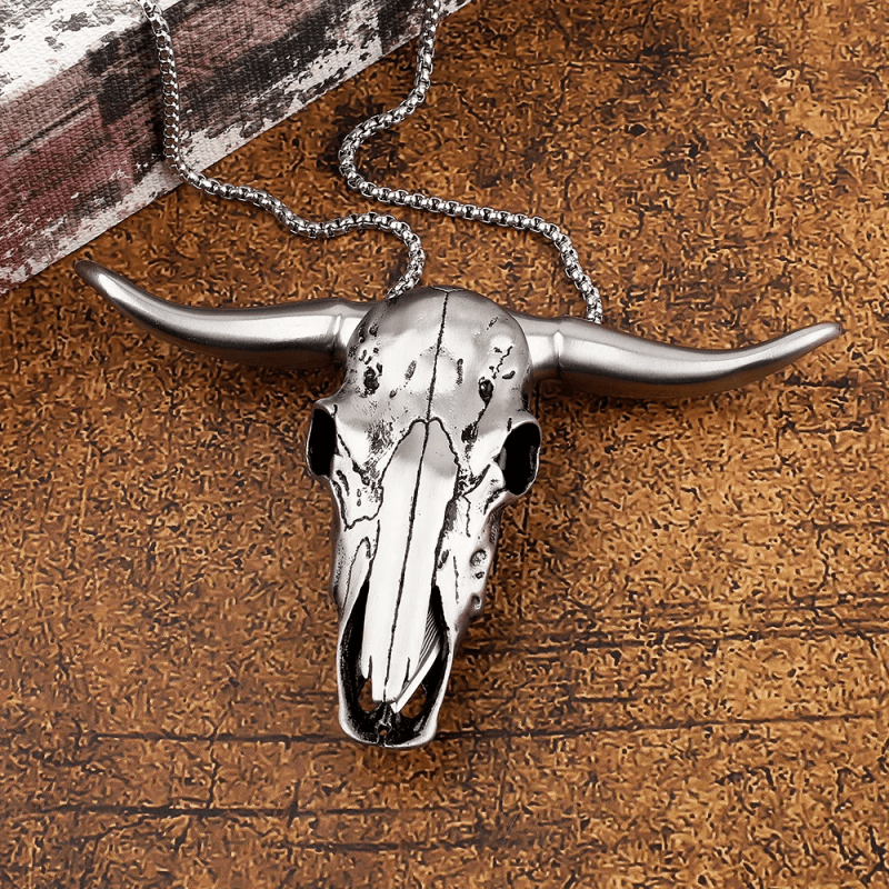 Hebilla de cinturón con colgante de herramienta EDC multifunción con cabeza de toro Longhorn
