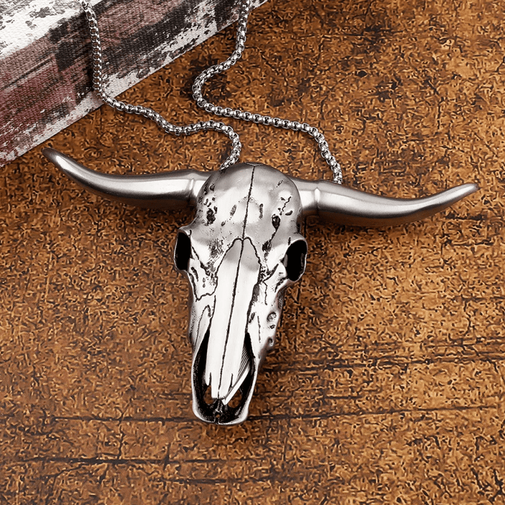 Hebilla de cinturón con colgante de herramienta EDC multifunción con cabeza de toro Longhorn