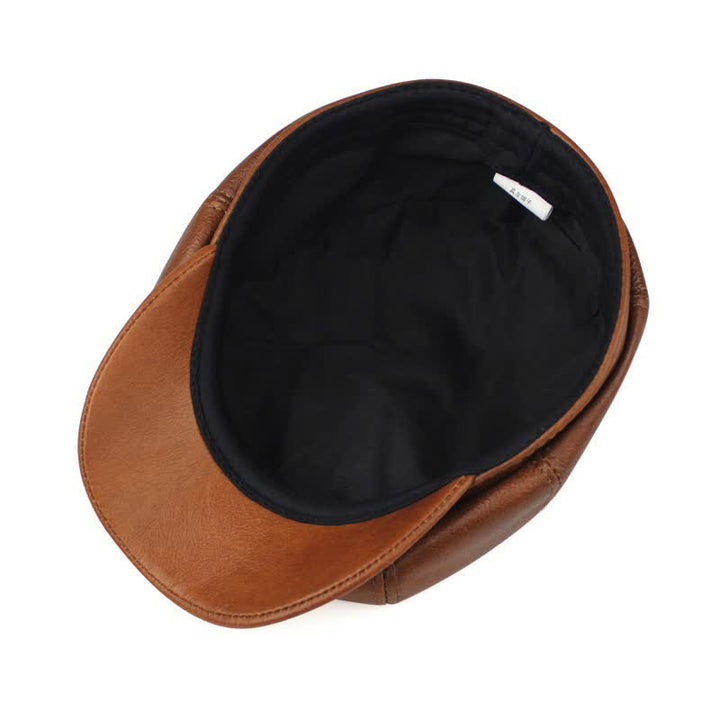 Boina clásica de cuero estilo Gatsby, estilo retro, para repartidor de periódicos