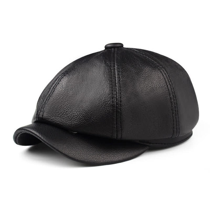 Boina clásica de cuero estilo Gatsby, estilo retro, para repartidor de periódicos