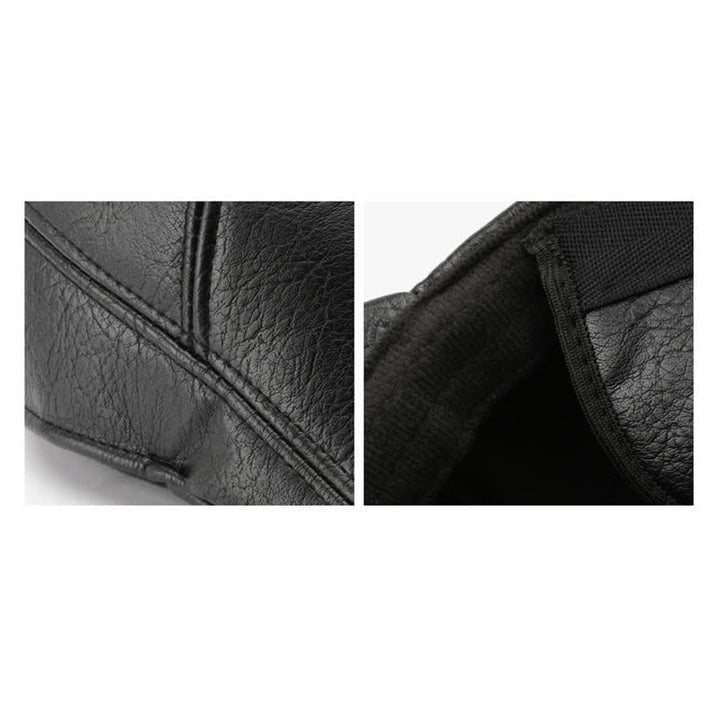 Boina de cuero con orejeras de invierno de estilo informal