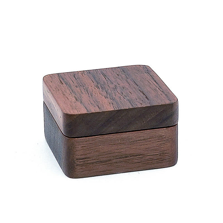 Gemelos de madera de nogal negro con diseño de buzón grabado para hombre