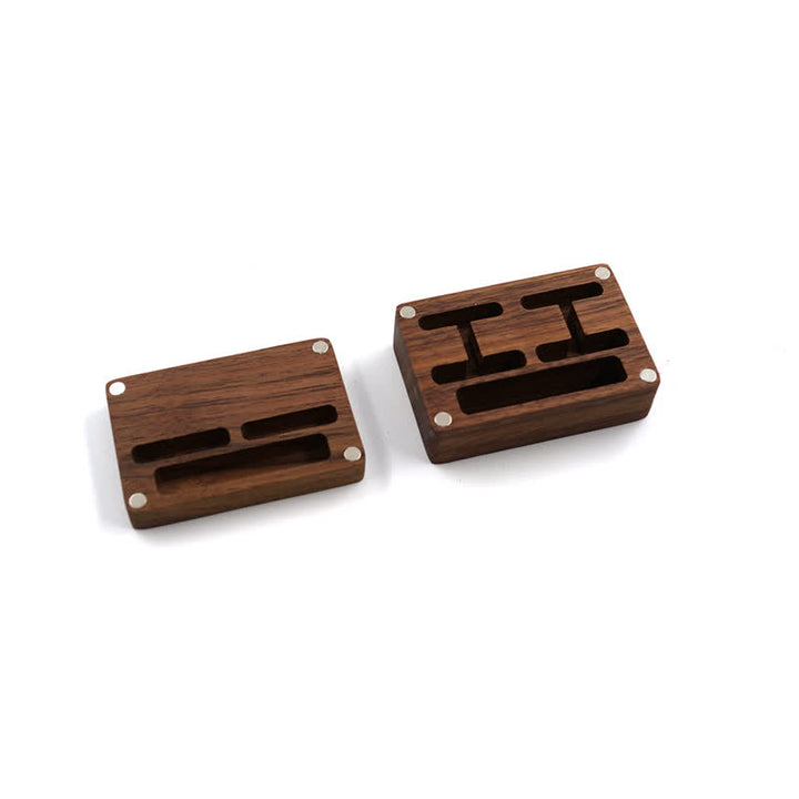 Juego de gemelos de madera con grabado personalizado para el día de la boda para hombre