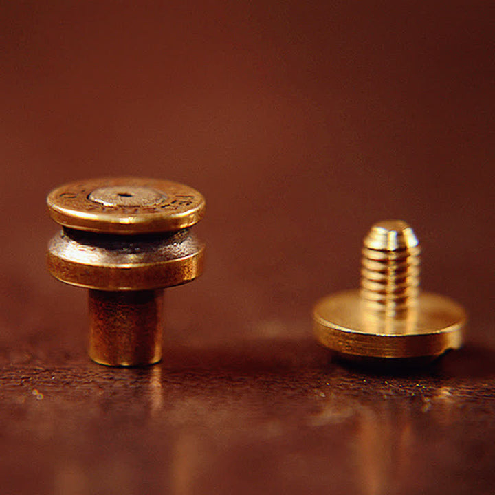 4 tornillos decorativos para cinturón con forma de bala, creativos y personalizados