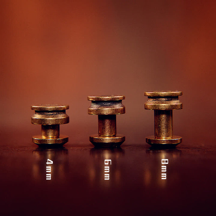 4 tornillos decorativos para cinturón con forma de bala, creativos y personalizados