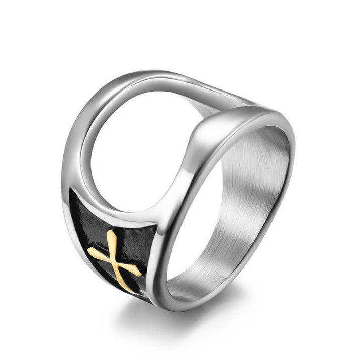 Anillo abrebotellas con cruz de alivio funcional