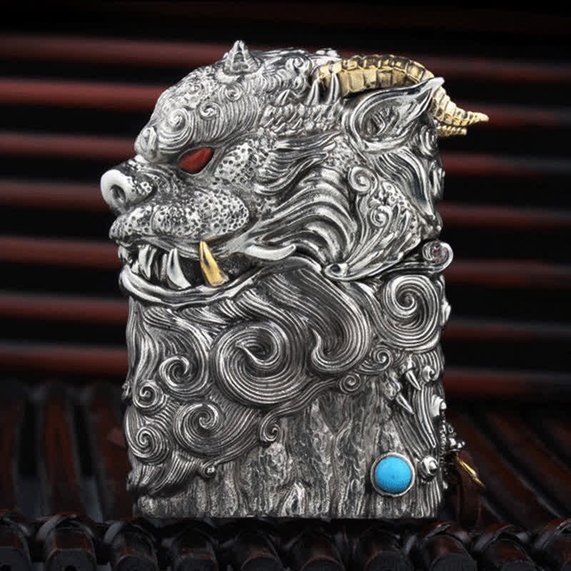 Encendedor de queroseno recargable con la mítica bestia dragón