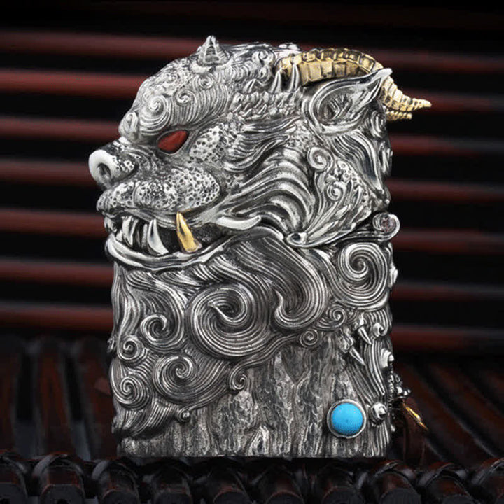 Encendedor de queroseno recargable con la mítica bestia dragón