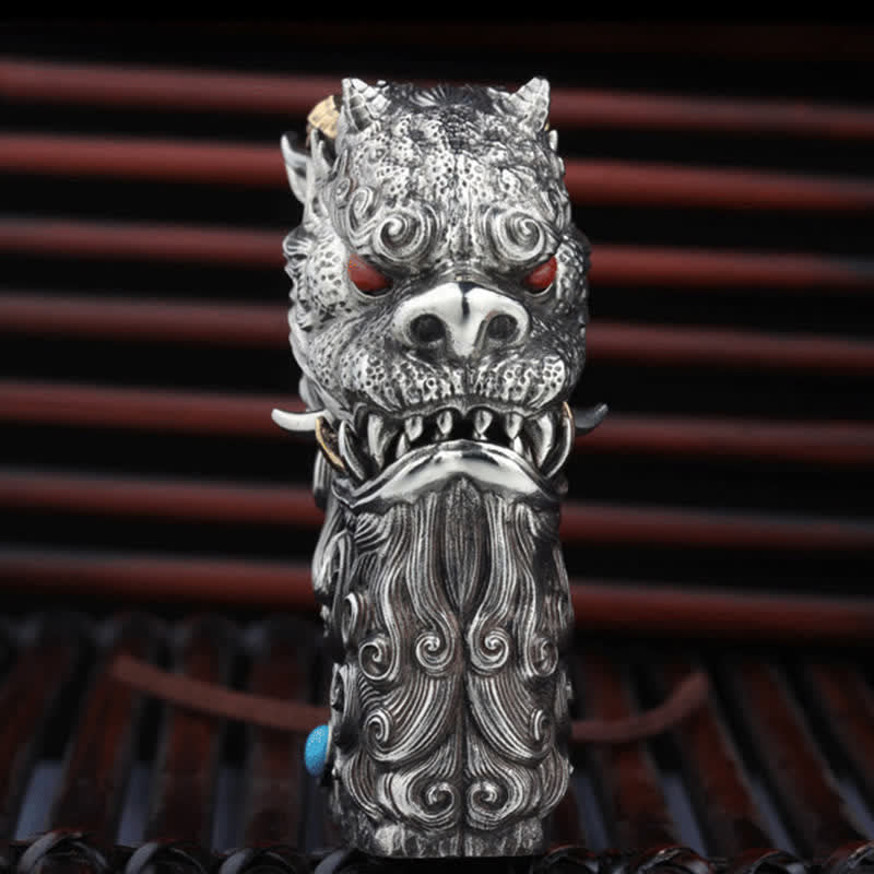 Encendedor de queroseno recargable con la mítica bestia dragón