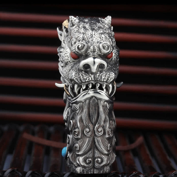 Encendedor de queroseno recargable con la mítica bestia dragón