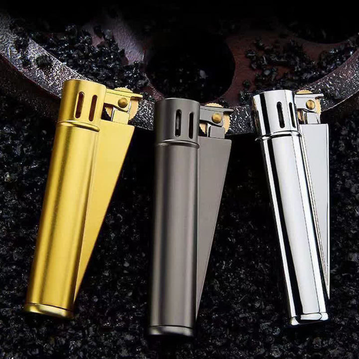 Encendedor de queroseno recargable, cilíndrico, sencillo y elegante