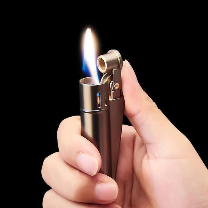Encendedor de queroseno recargable, cilíndrico, sencillo y elegante