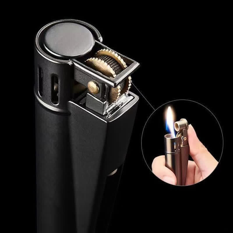 Encendedor de queroseno recargable, cilíndrico, sencillo y elegante