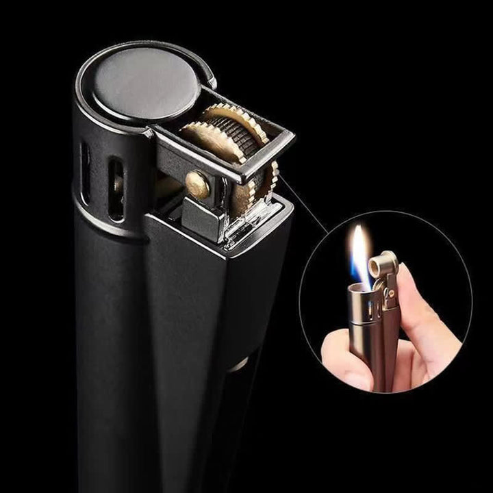 Encendedor de queroseno recargable, cilíndrico, sencillo y elegante
