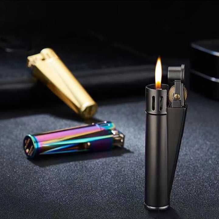 Encendedor de queroseno recargable, cilíndrico, sencillo y elegante