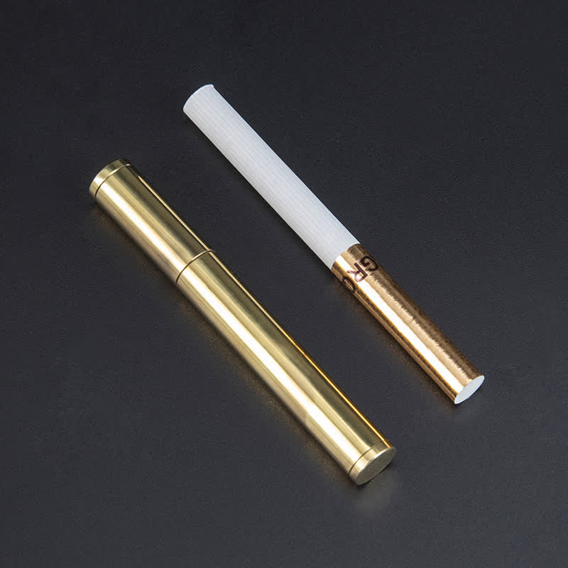 Encendedor de quesoseno recargable en forma de cigarrillo mini dorado de largo alcance
