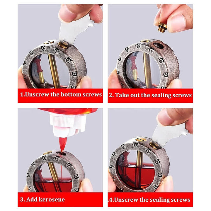 Encendedor de quesoseno recargable con forma de botella transparente y genial