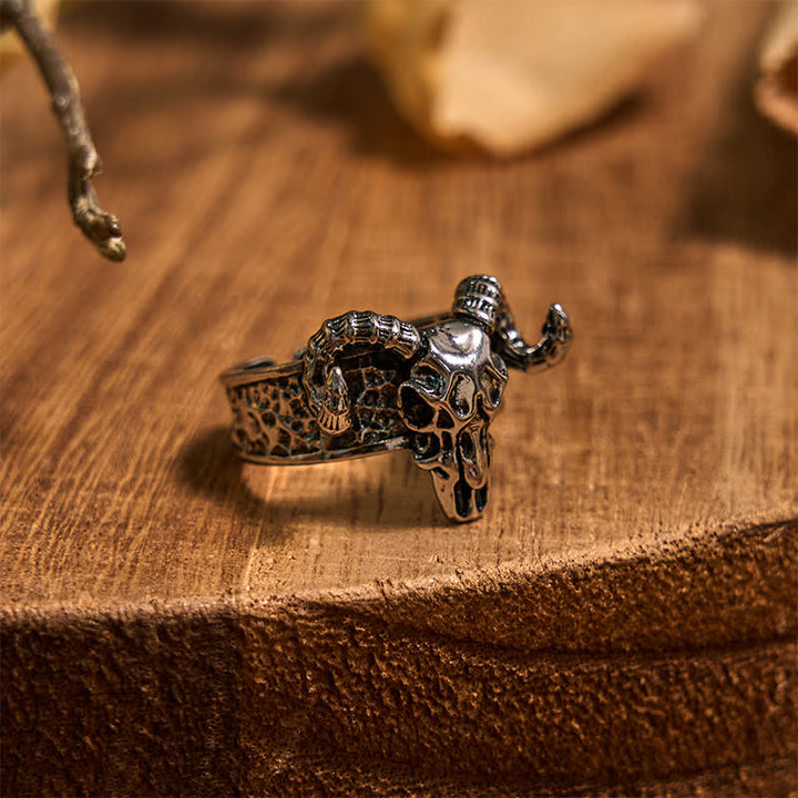 Conjunto de hebilla de cinturón con colgante de cuerno largo y anillo de cabra con cuchillo oculto de Rose DIY - image 7