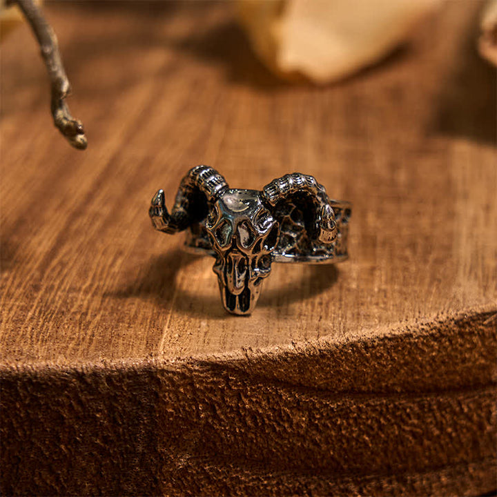 Conjunto de hebilla de cinturón con colgante de cuerno largo y anillo de cabra con cuchillo oculto de Rose DIY - image 8