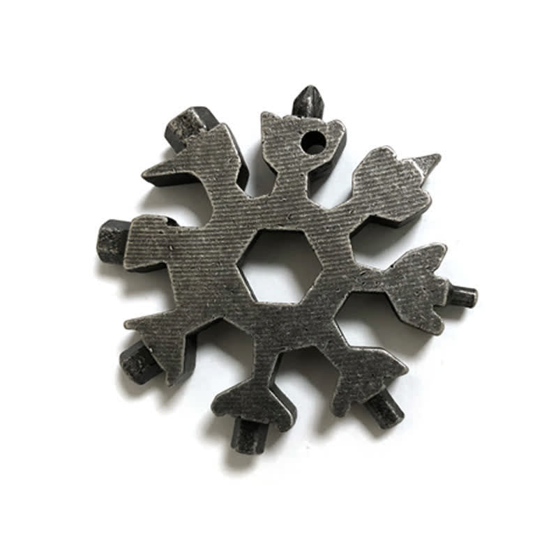 Llavero con llave multiherramienta 18 en 1 con forma de copo de nieve