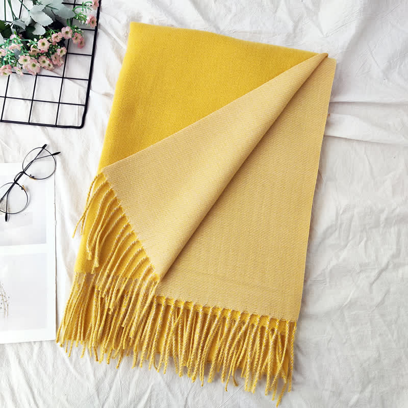 Bufanda unisex de moda de dos colores y doble cara