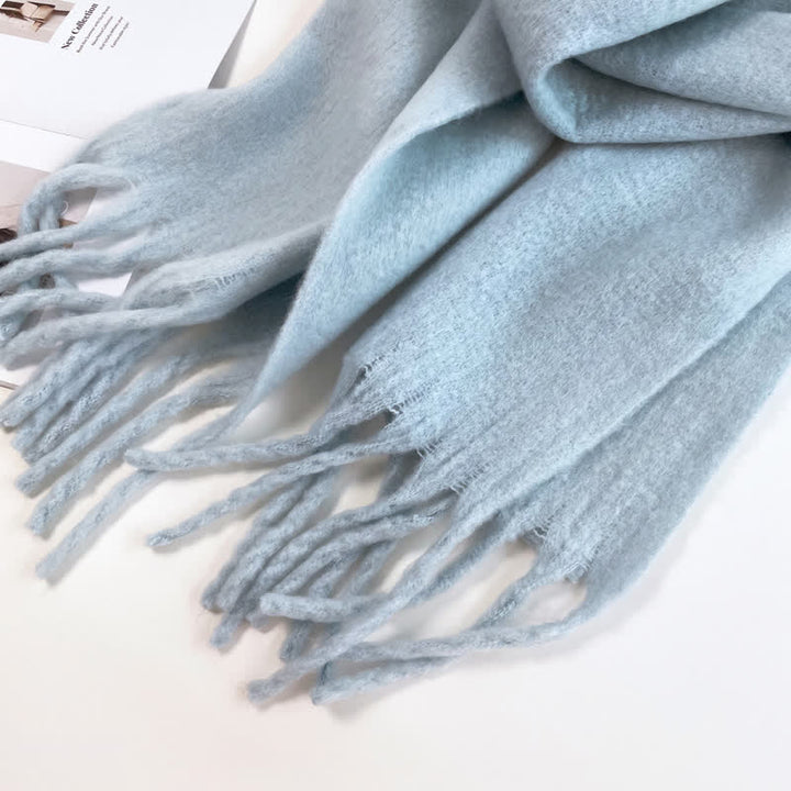 Bufanda unisex gruesa de color sólido de gran tamaño y cálida