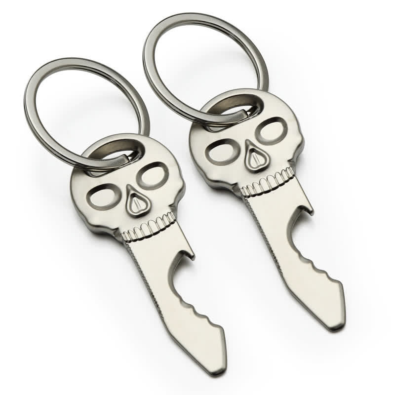 Llavero abridor de botellas multifunción con máscara de calavera creativa