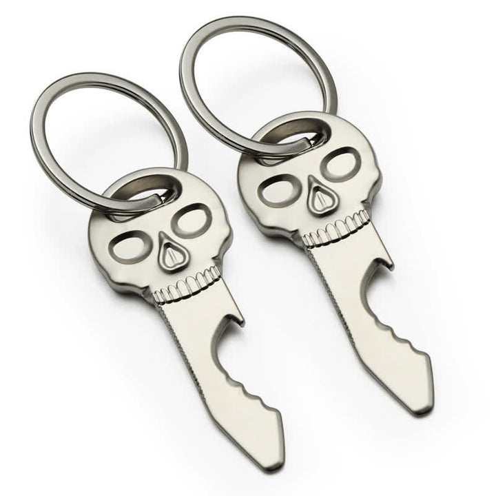 Llavero abridor de botellas multifunción con máscara de calavera creativa