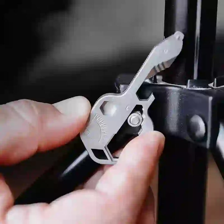 Mini llavero de herramientas comunes con forma de llave, 11 en 1