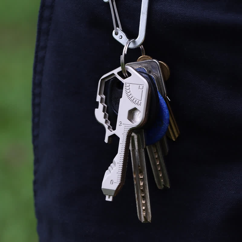 Mini llavero de herramientas comunes con forma de llave, 11 en 1 - image 0