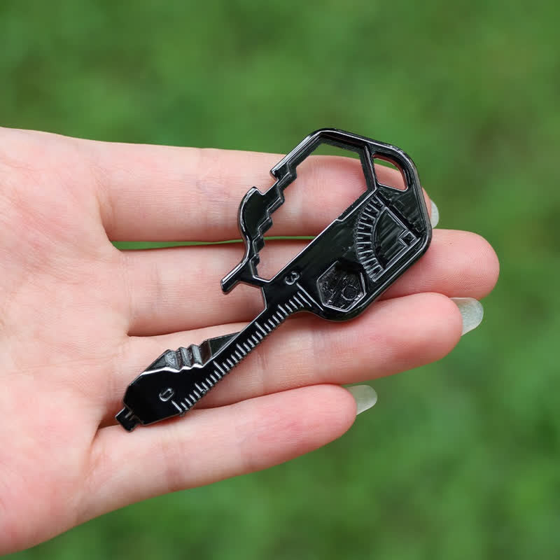 Mini llavero de herramientas comunes con forma de llave, 11 en 1