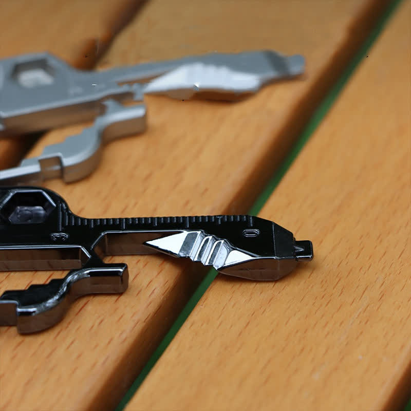 Mini llavero de herramientas comunes con forma de llave, 11 en 1