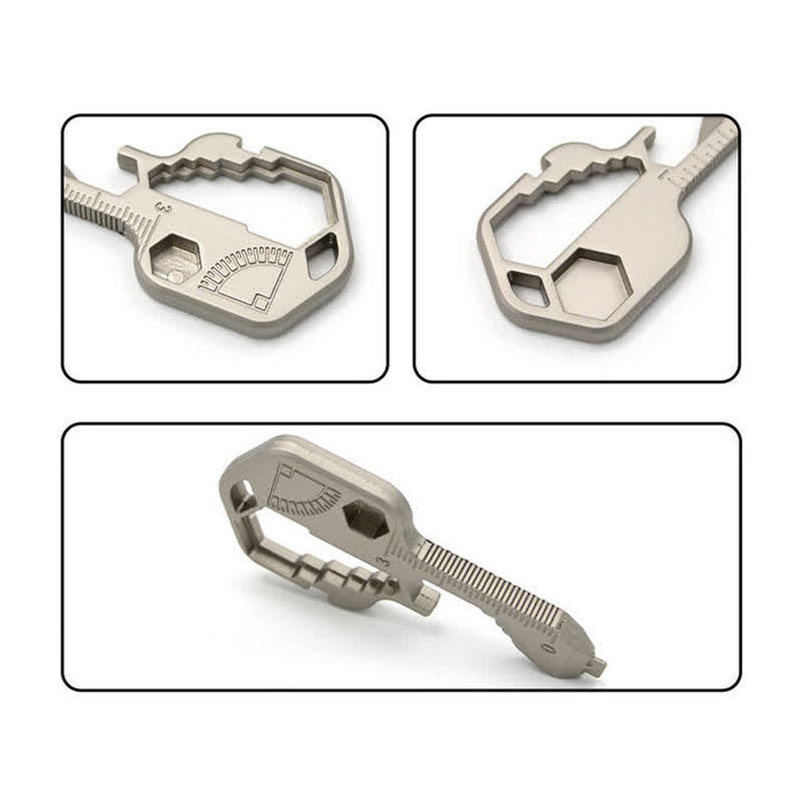 Mini llavero de herramientas comunes con forma de llave, 11 en 1