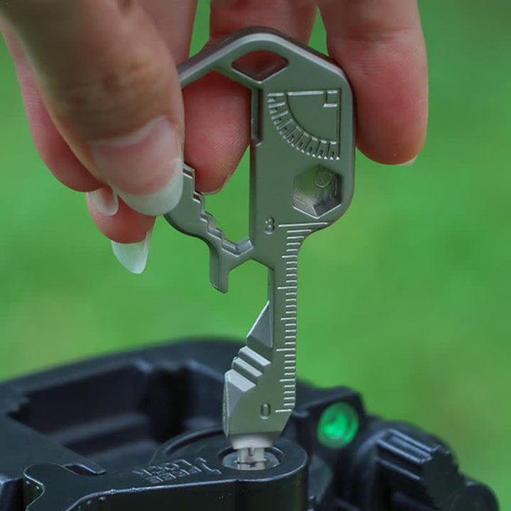 Mini llavero de herramientas comunes con forma de llave, 11 en 1