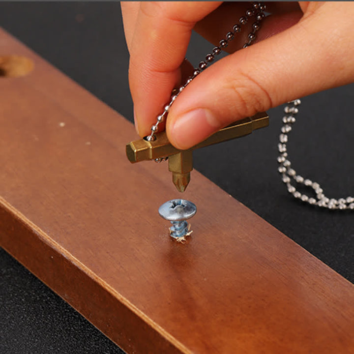 Colgante llavero con destornillador EDC en forma de cruz - image 2