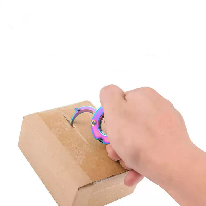 Mini navaja plegable con garra de águila EDC con llavero colgante