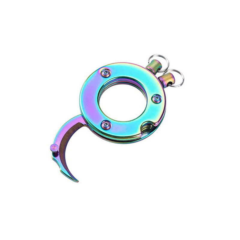 Mini navaja plegable con garra de águila EDC con llavero colgante