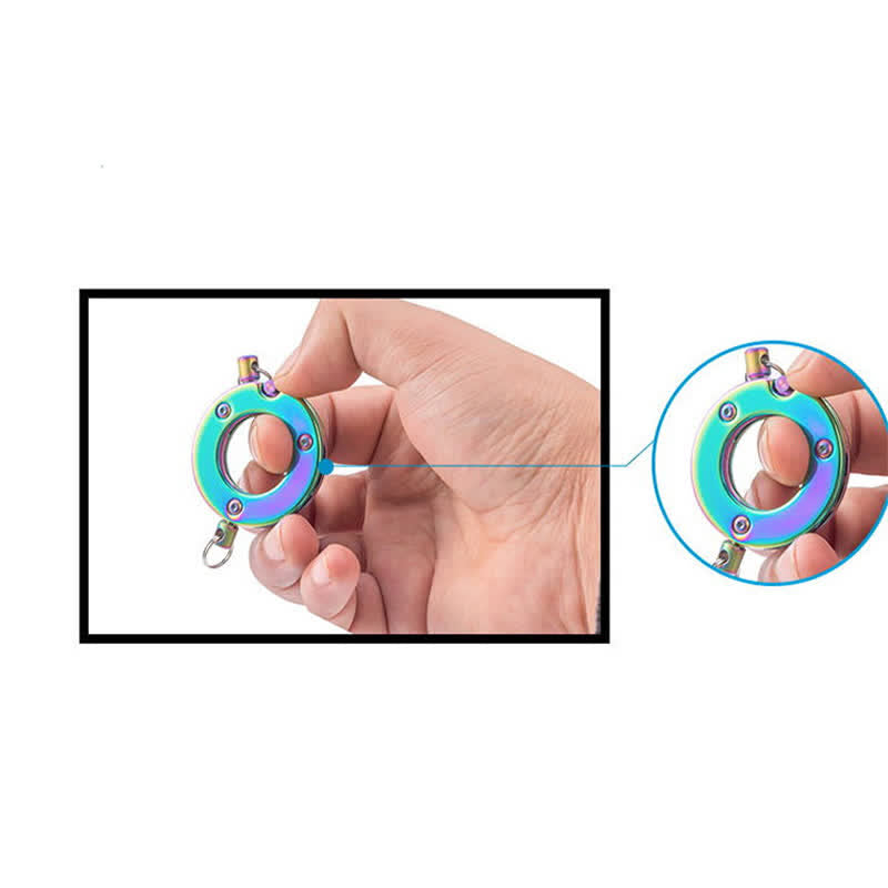 Mini navaja plegable con garra de águila EDC con llavero colgante