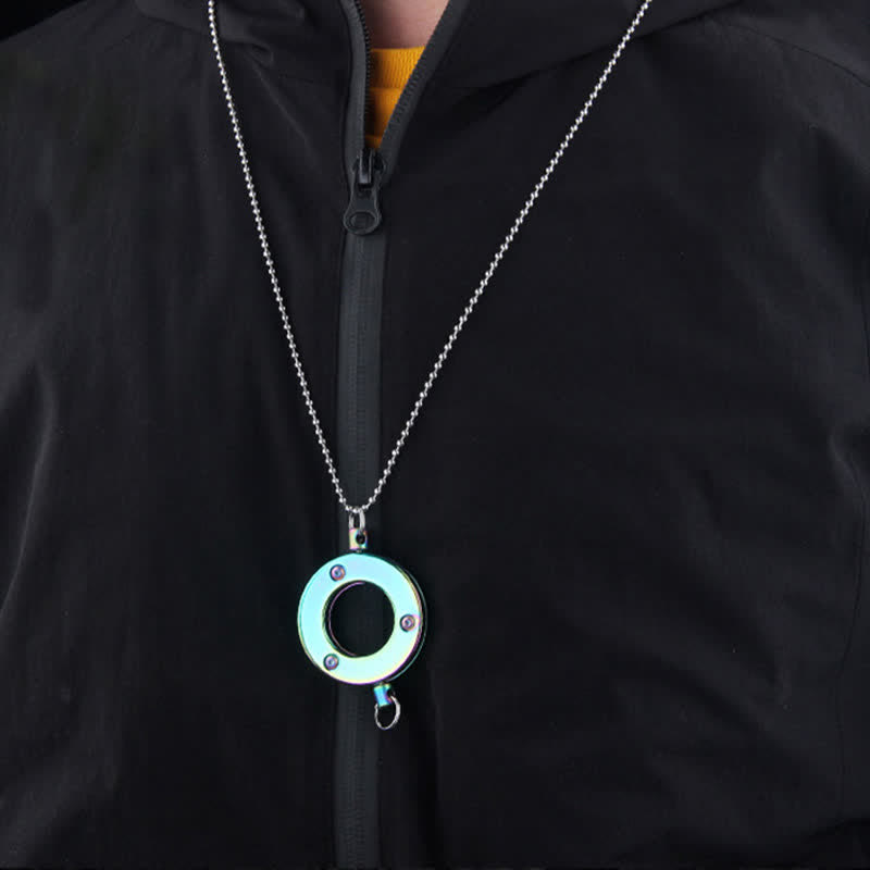 Mini navaja plegable con garra de águila EDC con llavero colgante