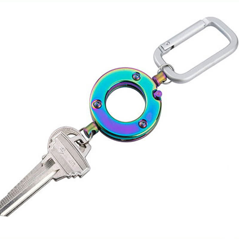 Mini navaja plegable con garra de águila EDC con llavero colgante