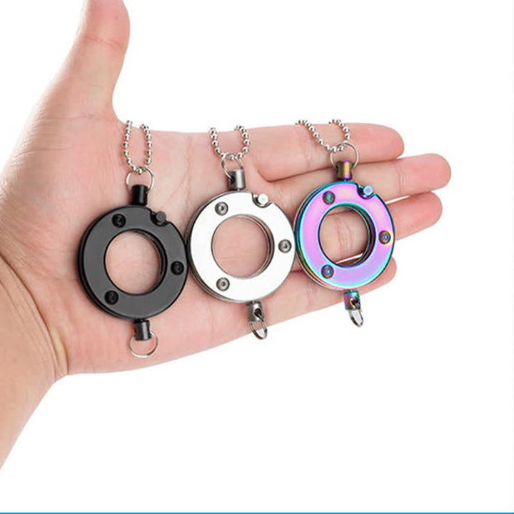 Mini navaja plegable con garra de águila EDC con llavero colgante
